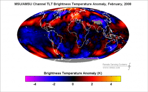 Fig. 5 - Anomalia termica, febbraio 2008