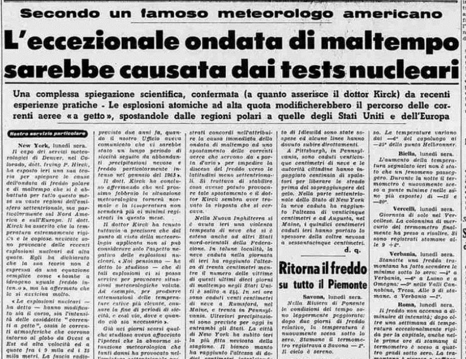 test nucleari  28 gen 1963